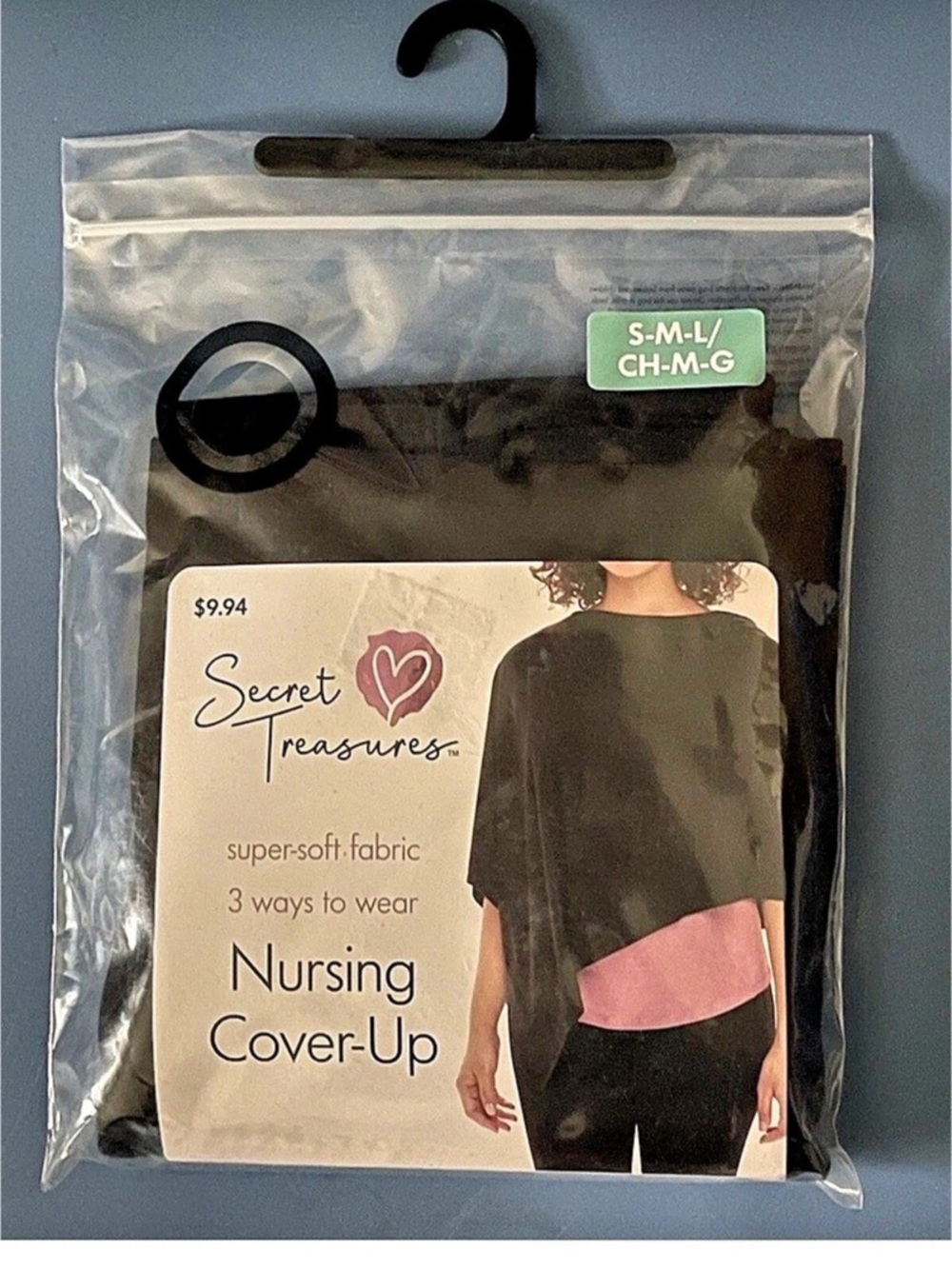Nursing Cover Wrap Size Size S-M-L Secret Treasures Black New  maternity